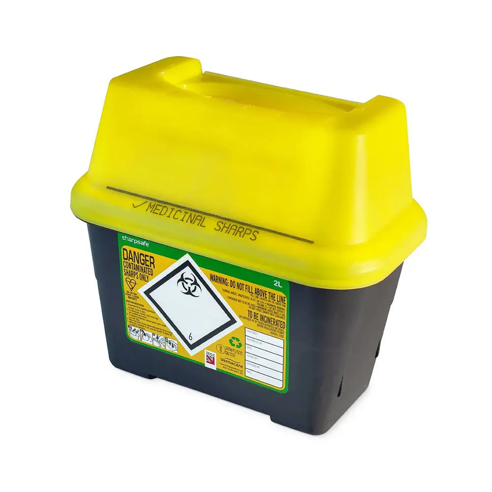 2 Litre Sharpsafe Yellow Sharps Bin