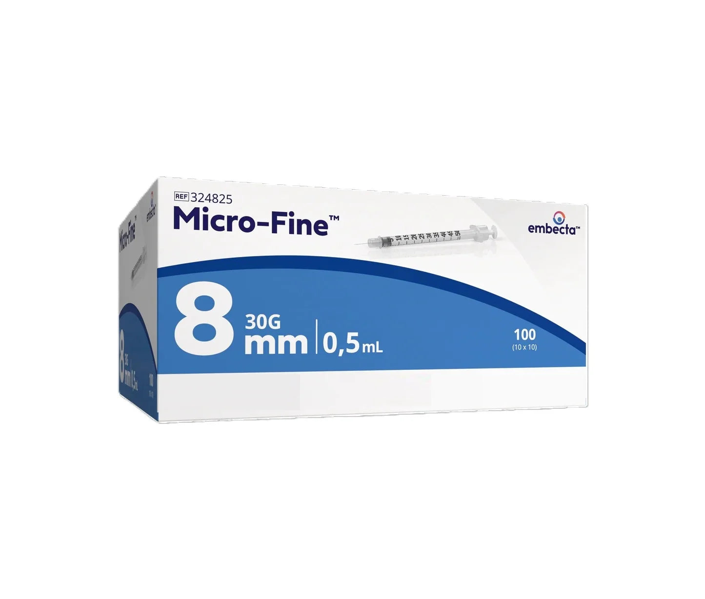 0.5ml 30g 8mm BD Microfine Syringe and Needle u100