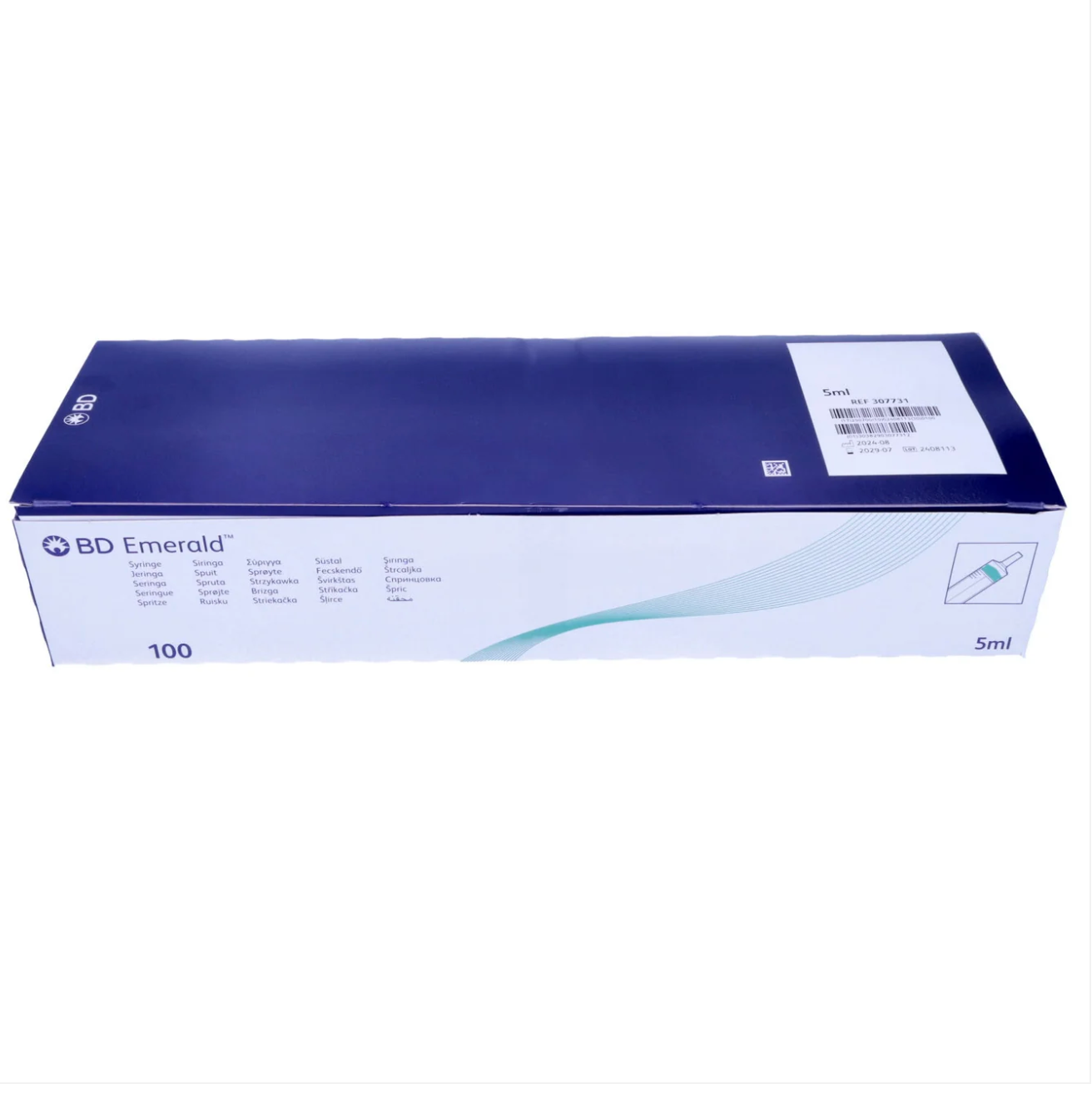 5ml + 21g 1.5" BD Emerald Luer Slip Syringe and Needle
