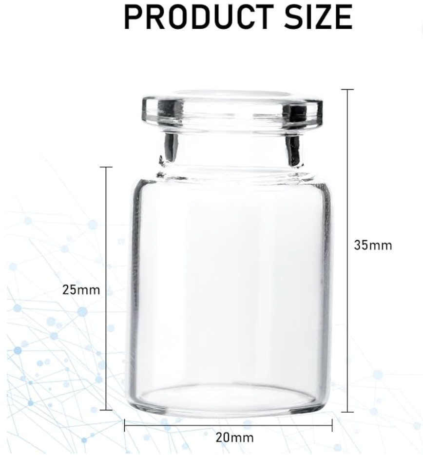 5ml Sealed Sample Vials, Clear Empty Glass Bottles