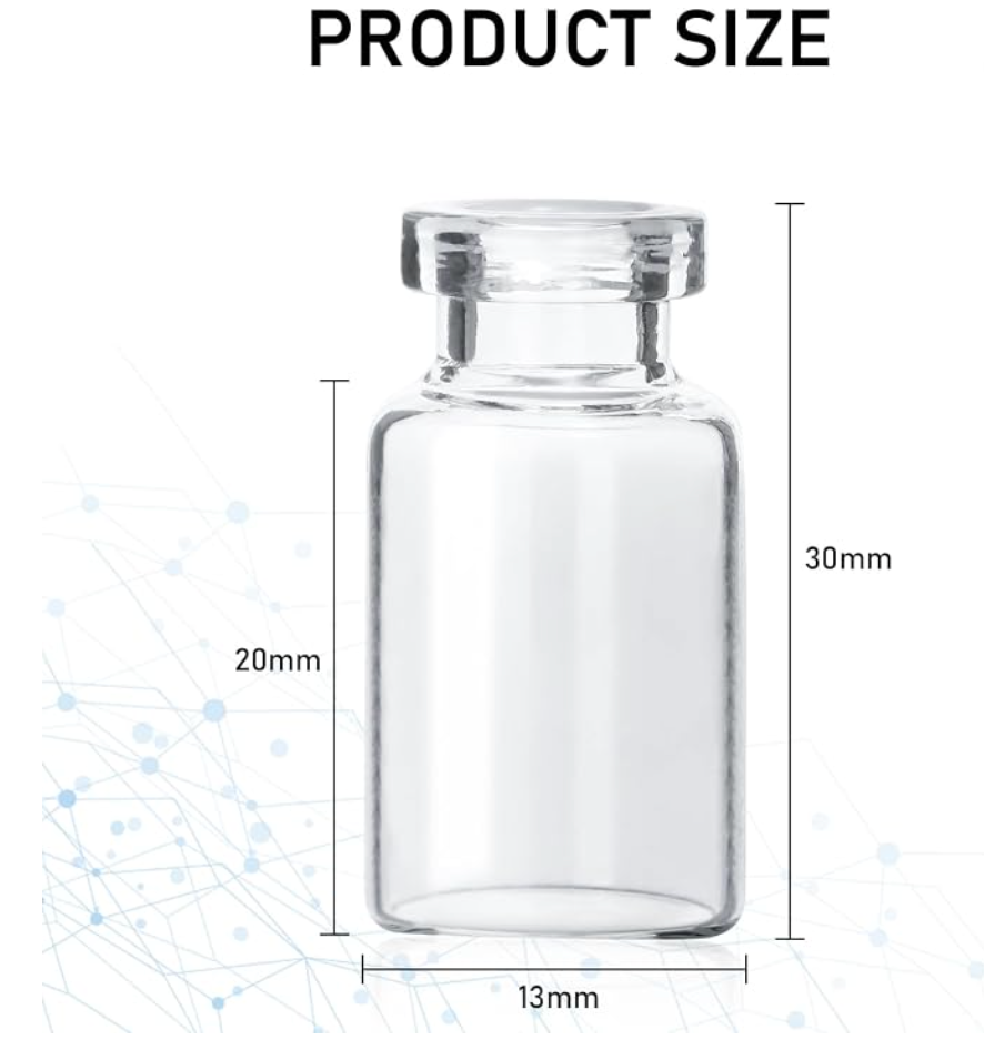 2ml Sealed Sample Vials, Clear Empty Glass Bottles